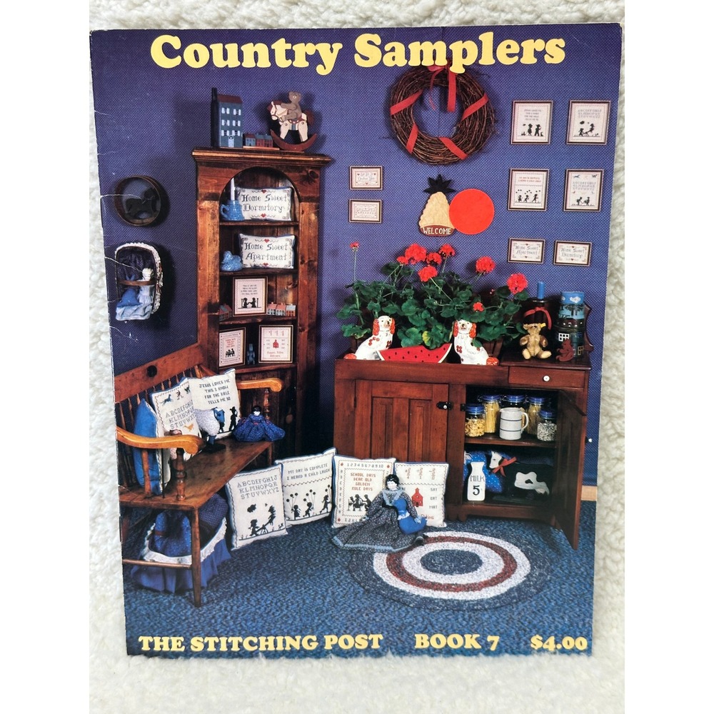 The Stitching Post Country Samplers Book 7 Cross Stitch Pattern Booklet Vintage